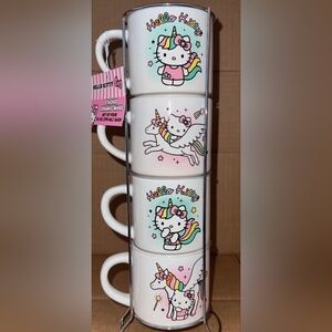 Hello Kitty Pink and White Ceramic Mugs Set